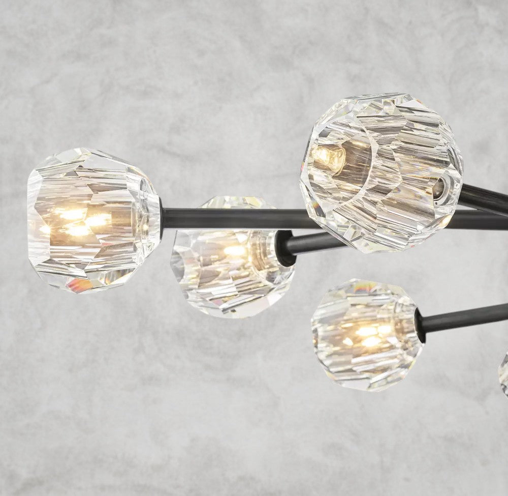 Boule De Cristal Oval Chandelier 72"